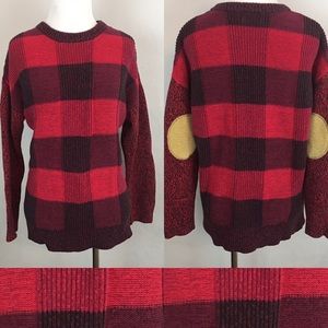 BDG Buffalo Check Oversized Sweater Small